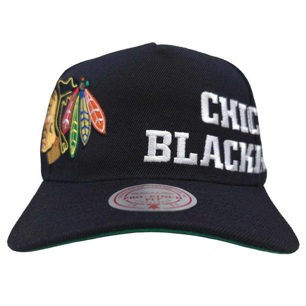 Chicago Blackhawks Mitchell & Ness NHL Pro Fit Snapback Hat Cap Embroidery NWT
